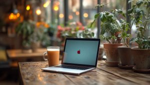 Cozy Workspace Macbook Aesthetic Desktop Background Wallpaper for Free