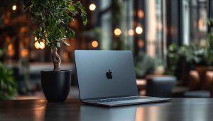 MacBook Pro Aesthetic Workspace 4K Desktop Wallpaper Background