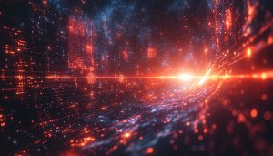 Futuristic Red Digital Circuit 4K Desktop Background Mobile Wallpaper