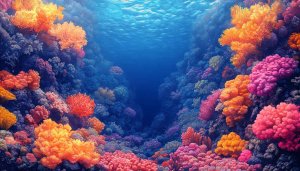Vibrant Coral Reef Underwater Mobile Wallpaper 4K Desktop Background