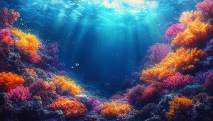 Coral Reef 4K Desktop Wallpaper: Colorful Underwater Scene Background