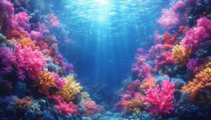 Vibrant Coral Reef Mobile Wallpaper - Underwater Ocean 4K Background