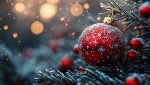 Festive Christmas Ornament Mobile Background Sparkling Christmas Wallpaper 4K