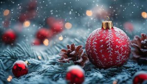 Festive Christmas Decoration 4K Desktop Wallpaper, Free Holiday Season Background