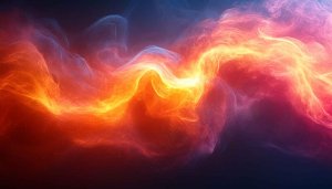 Fiery Orange Abstract Art 4K Desktop Background Mobile Wallpaper