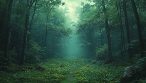 Misty Forest Path 4K Desktop Wallpaper Free Mobile Background