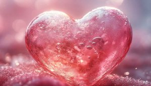 Sparkling Crystal Heart 4K Wallpaper for Desktop and Mobile