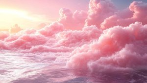 Dreamy Pink Waves Aesthetic Wallpaper 4K Desktop Background Mobile
