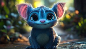 Cute Blue Animal 4K Desktop Wallpaper, Mobile Background