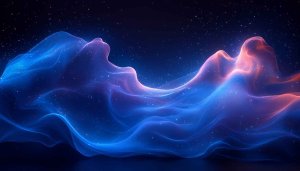 Nebula Space Blue Red Glowing Mobile Wallpaper 4K Background