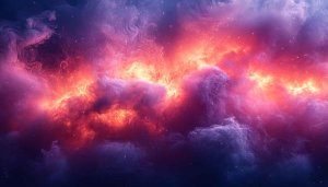 Nebula Galaxy Space 4K Mobile Background Purple Orange Wallpaper