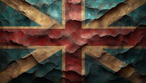 Grunge Union Jack 4K Wallpaper for Desktop and Mobile Background