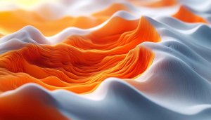 Abstract Orange and White Wave Texture Desktop Mobile Wallpaper Free
