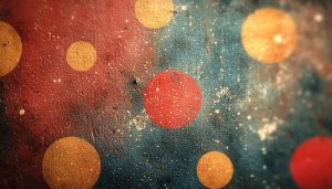 Abstract Art Mobile Wallpaper Free Red and Gold Circle Design