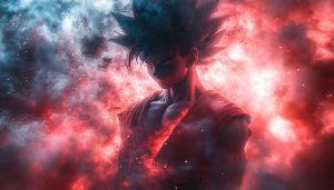 Goku Super Saiyan Red Anime Wallpaper 4K Desktop Background