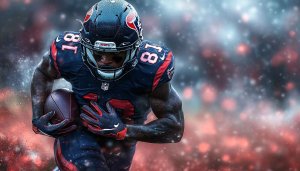 American Football Player Intense Run Mobile Wallpaper 4K Desktop Background