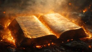 Burning Book Mobile Wallpaper - Fiery Pages 4K Desktop Background