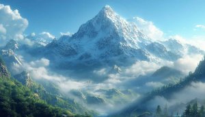 Snowy Mountain Peak Scenery Mobile Wallpaper - 4K Desktop Background