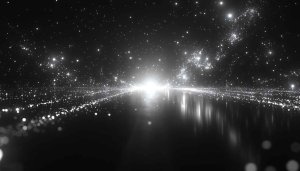 Abstract Black White Stars Galaxy Background 4K Desktop Wallpaper