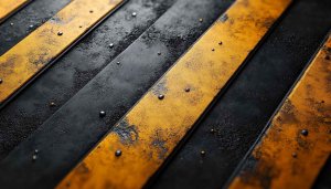 Yellow Black Striped Industrial Texture 4K Desktop Background Wallpaper