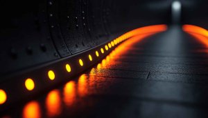Abstract Orange Lights Tunnel 4K Desktop Wallpaper Free To Use