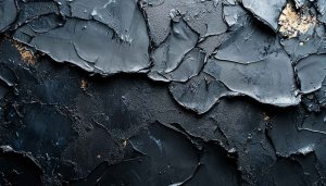 Abstract Black Textured Painting Background, Dark Aesthetic Mobile Wallpaper