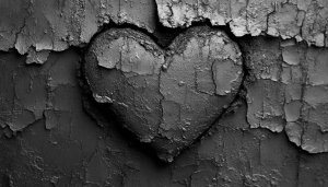 Distressed Heart Concrete Wall Texture 4K Desktop Background Wallpaper