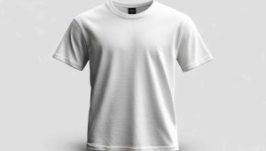 Realistic White T-Shirt Mockup for Apparel Design Background