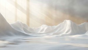 Minimalist White Mountain Scenery 4K Desktop Wallpaper Free Background