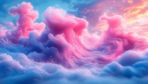 Pink Clouds Abstract Art 4K Mobile Wallpaper Free Use