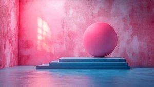 Pink Sphere Abstract 4K Desktop Background Free Mobile Wallpaper