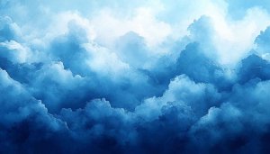 Dramatic Blue Clouds Mobile Wallpaper - Free Abstract Sky Background
