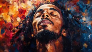 Bob Marley Oil Painting Art Portrait Mobile and Desktop Wallpaper