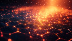 Fiery Orange Tech Grid 4K Desktop Background Free Wallpaper