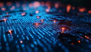 Abstract Blue Glowing Dots 4K Desktop Wallpaper Aesthetic Mobile Background