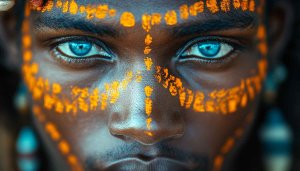 African Tribal Art Face Painting Mobile Wallpaper, 4k Background