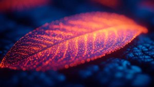 Glowing Leaf 4K Desktop Background - Free Nature Mobile Wallpaper