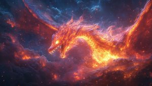 Fiery Dragon Wallpaper 4K - Fantasy Mobile Backgrounds Free