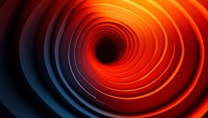 Abstract Orange Blue Swirl Wallpaper, 4K Desktop Mobile Background