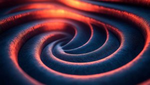 Abstract Swirls 4K Desktop Background, Red and Blue Art Wallpaper