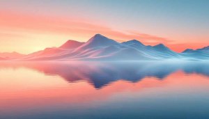Pastel Mountain Reflection Lake Wallpaper 4K Desktop Mobile Background