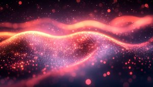 Red Glitter Waves 4K Desktop Background, Aesthetic Mobile Wallpaper