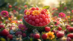 Strawberry Watermelon Fruit Bowl Picnic Desktop Backgrounds Free
