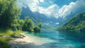 Lake Mountain Scenery 4K Desktop Backgrounds Free Mobile Wallpaper