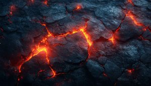 Fiery Lava Rock 4K Desktop Wallpaper, Abstract Mobile Background