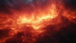 Fiery Nebula Galaxy 4K Desktop Background Space Wallpaper Aesthetic