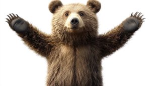 Cute Brown Bear Hug Paws Mobile Wallpaper Background Free