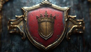 Medieval Royal Crest Emblem 4K Desktop Mobile Wallpaper Background
