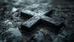 Dark Cross Mobile Wallpaper, Religious 4K Desktop Background Christian Symbol