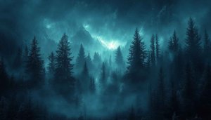 Misty Forest Mountain Mobile Wallpaper Free 4K Desktop Background